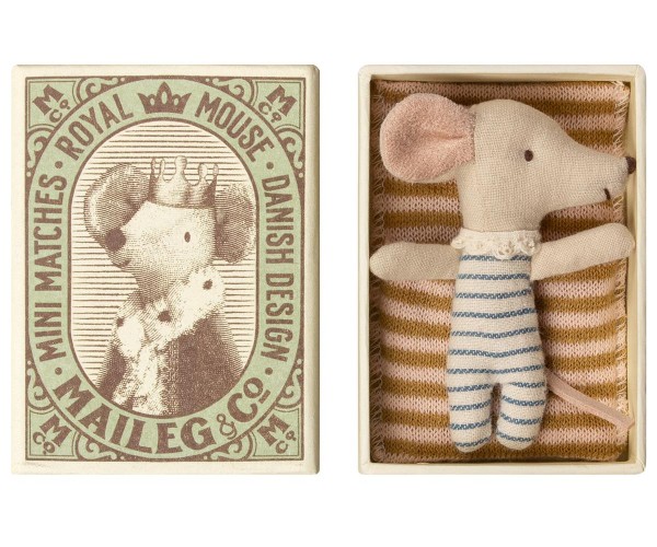 Maileg Mouse sleepy wakey boy in box