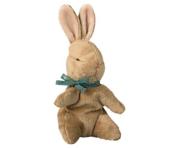 Maileg Baby Bunny with blue ribbon