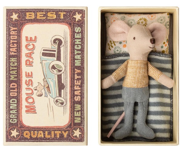 Maileg little brother mouse in box
