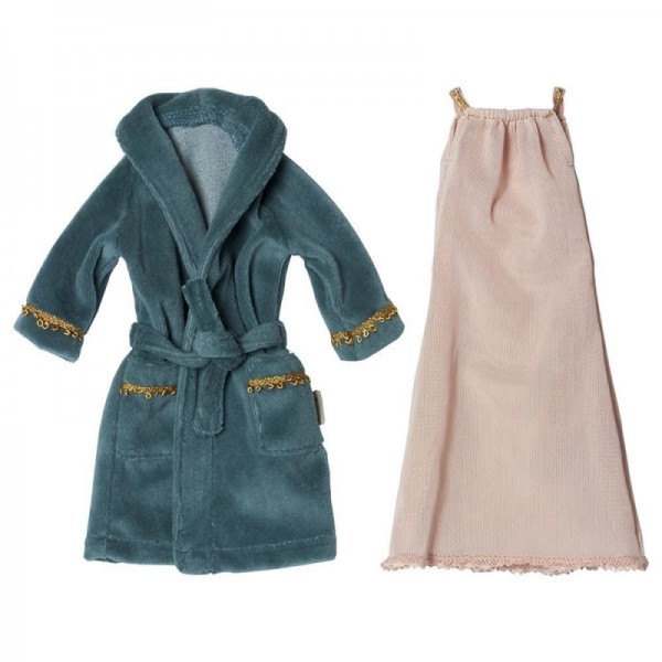 Maileg Ginger Mom size 1 nightdress and bathrobe