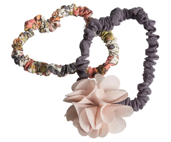 Maileg Haargummiset 2 Stck. mit fluffiger Blume altrosa