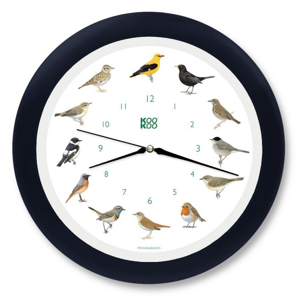 KooKoo Uhr Singvogel schwarz