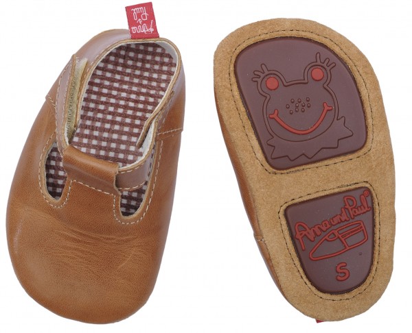 Anna und Paul Krabbelschuhe Aladdin Cognac