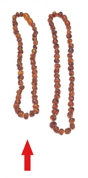 Glückskäfer Bernstein-Kette naturbelassen