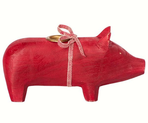 Maileg Schweinchen aus Holz Medium rot