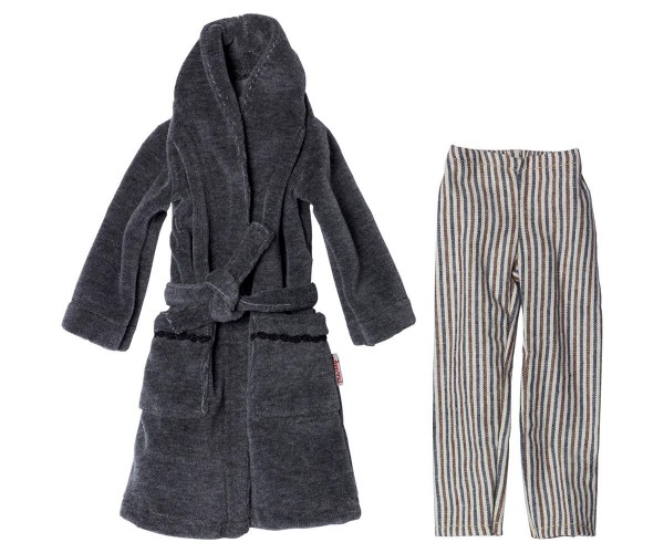 Maileg Ginger size 1 Dad PJ pants and bathrobe